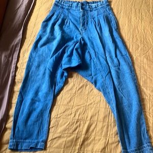 We The Free denim high rise harem pants